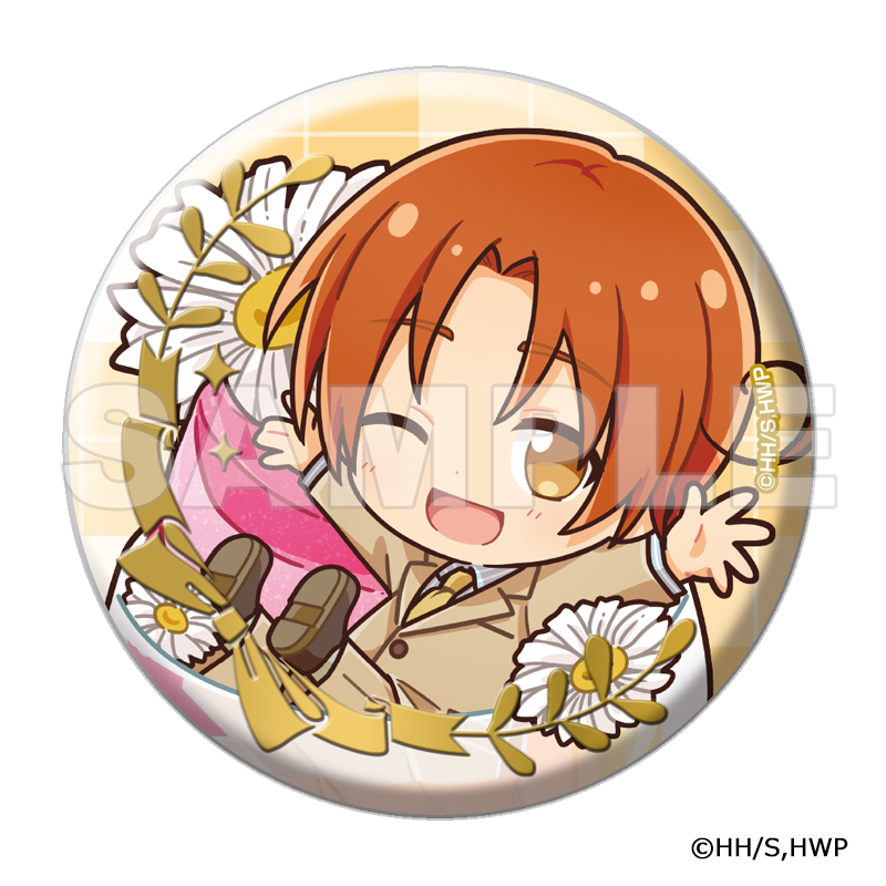 新品未開封】ヘタリア 日本 レザーバッジ ヘタリア 本田桜アナザー 缶