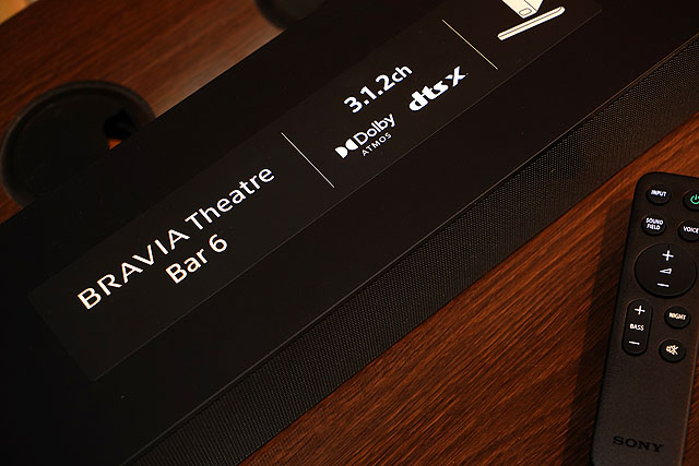 立体音響を楽しめる3.1.2 chサウンドバー『BRAVIA Theatre Bar 6』実機