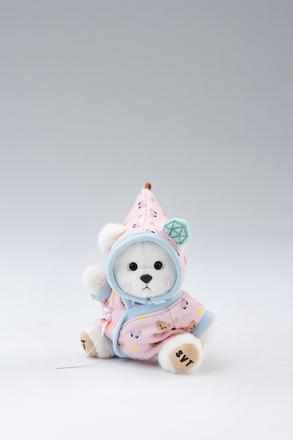 TeddyTales × Seventeen BongBong Bear with Pink Babysuit(15cm)
