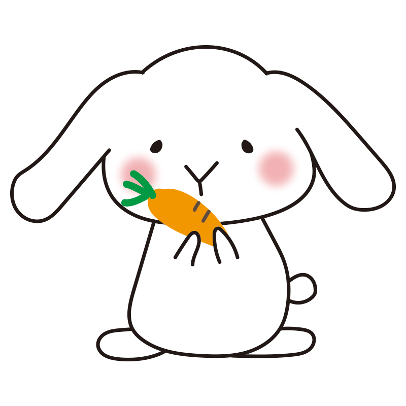 村上 ニンジンを持った顔の小さい変なウサギw 村上 ニンジンを持った顔