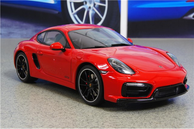 ミニチャンプス ポルシェ 981 ケイマン GTS 1/43 ミニカー レッド