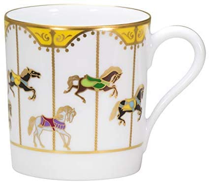 ギフト包装済】 皇室御用達 大倉陶園 うまくゆく 回転木馬 マグカップ