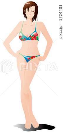 ビキニ姿の女性のイラスト素材 [1724401] - PIXTA