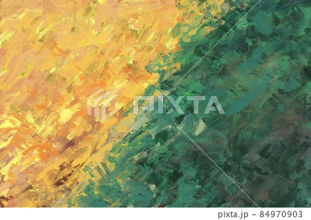 風景画 油彩画 緑と黄色のトーン27✖️24 風景画 油彩画 緑と黄色の