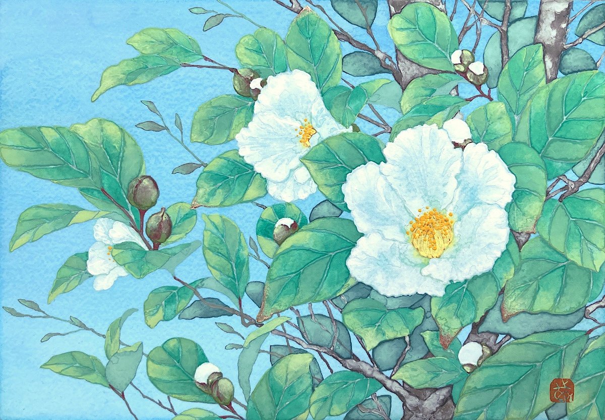 内山田画廊】f8 現代アートアクリル・ガッシュ キャラクターイラスト