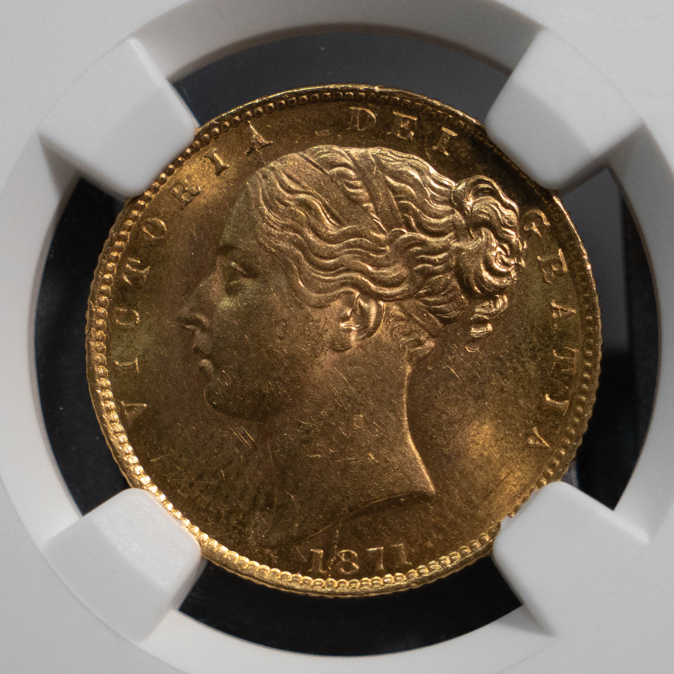 1871 ヴィクトリア シールド ソブリン 金貨 NGC MS64 – TKMH GALLERY