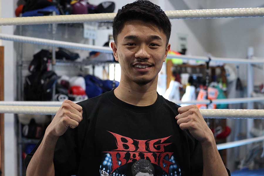 ボクサー中谷潤人、節目の30勝予告Tシャツで堂々練習公開 1枚5000円