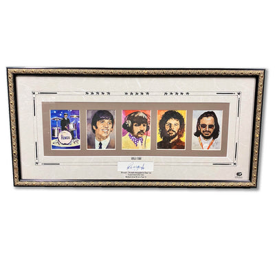 ビートルズ サイン 証明書付 4人 レットイットビー 額縁 The Beatles