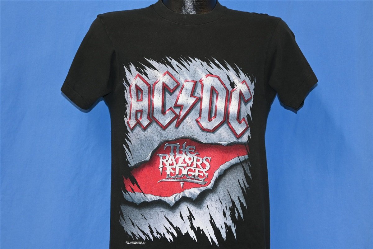 90s AC/DC Razors Edge 90 Tour Rock Band Concert t-shirt Small