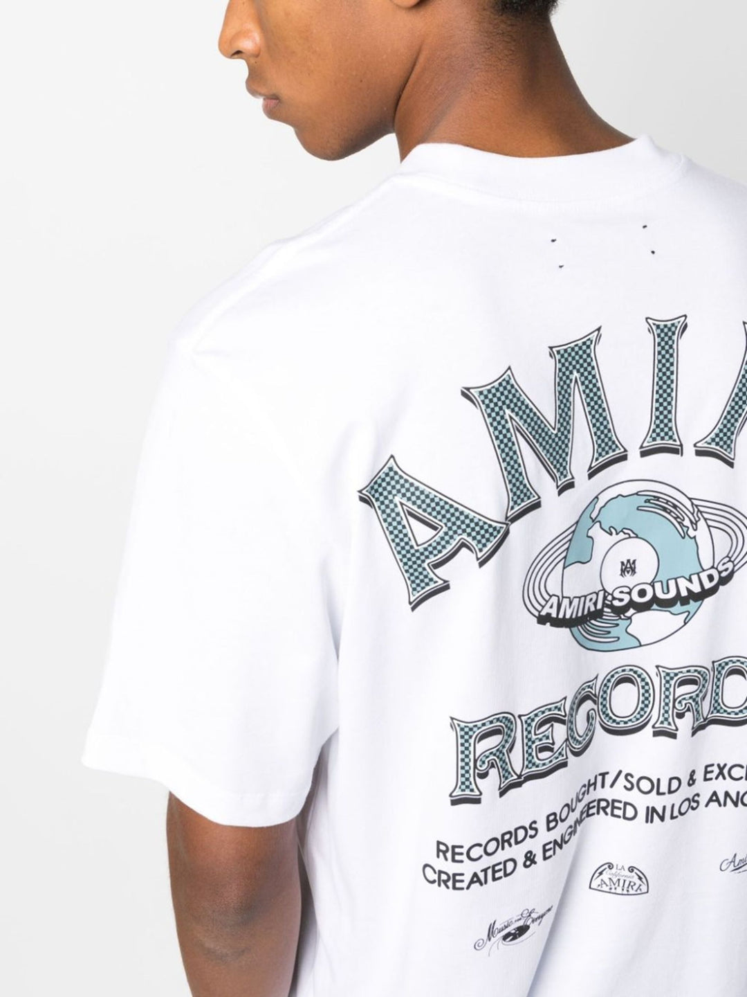 AMIRI ホワイト Tシャツ ロゴプリント Amiri Logo-print Cotton T