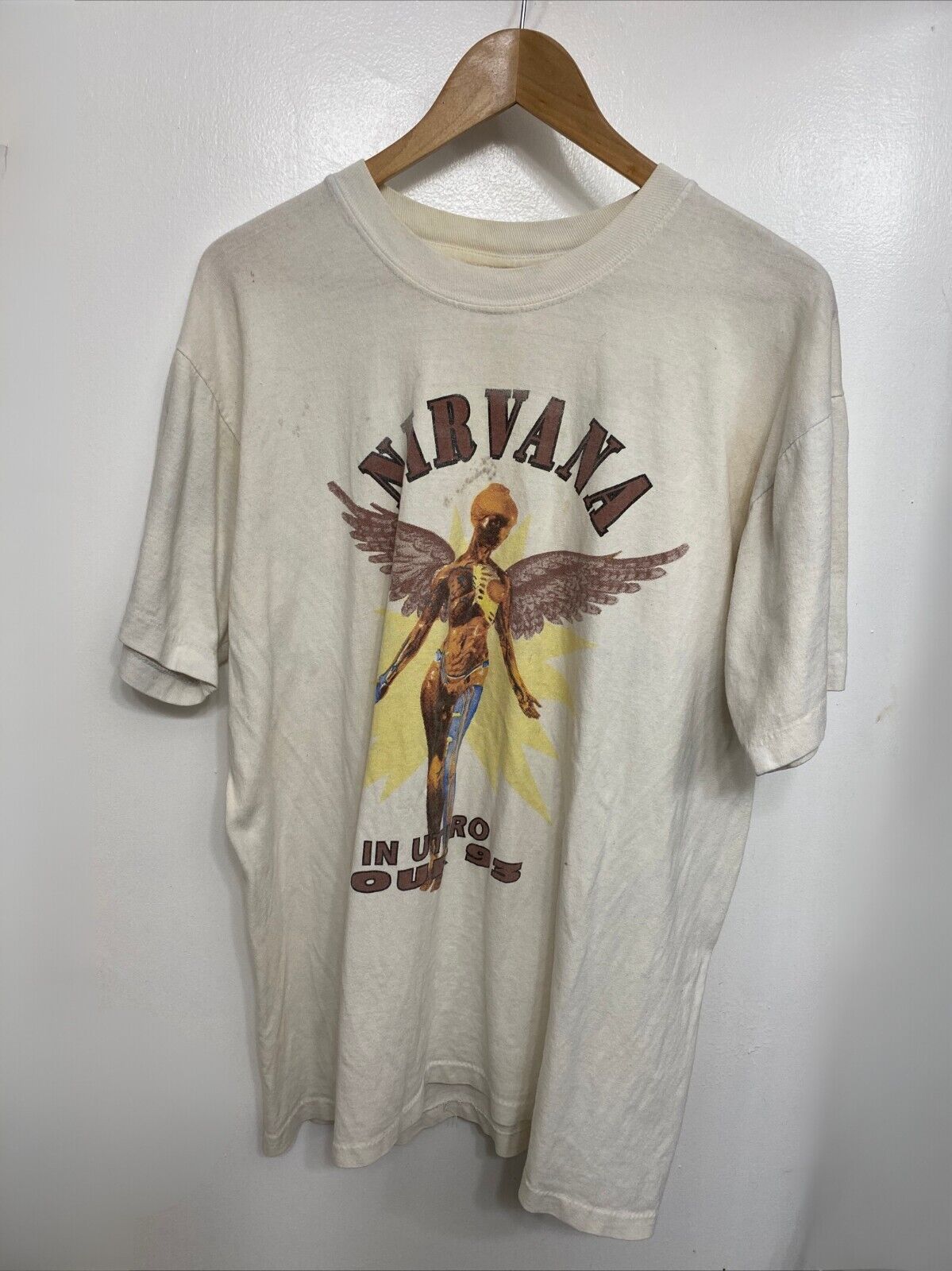 Genuine Vintage 1993 Nirvana In Utero XL Concert Tee Shirt - The
