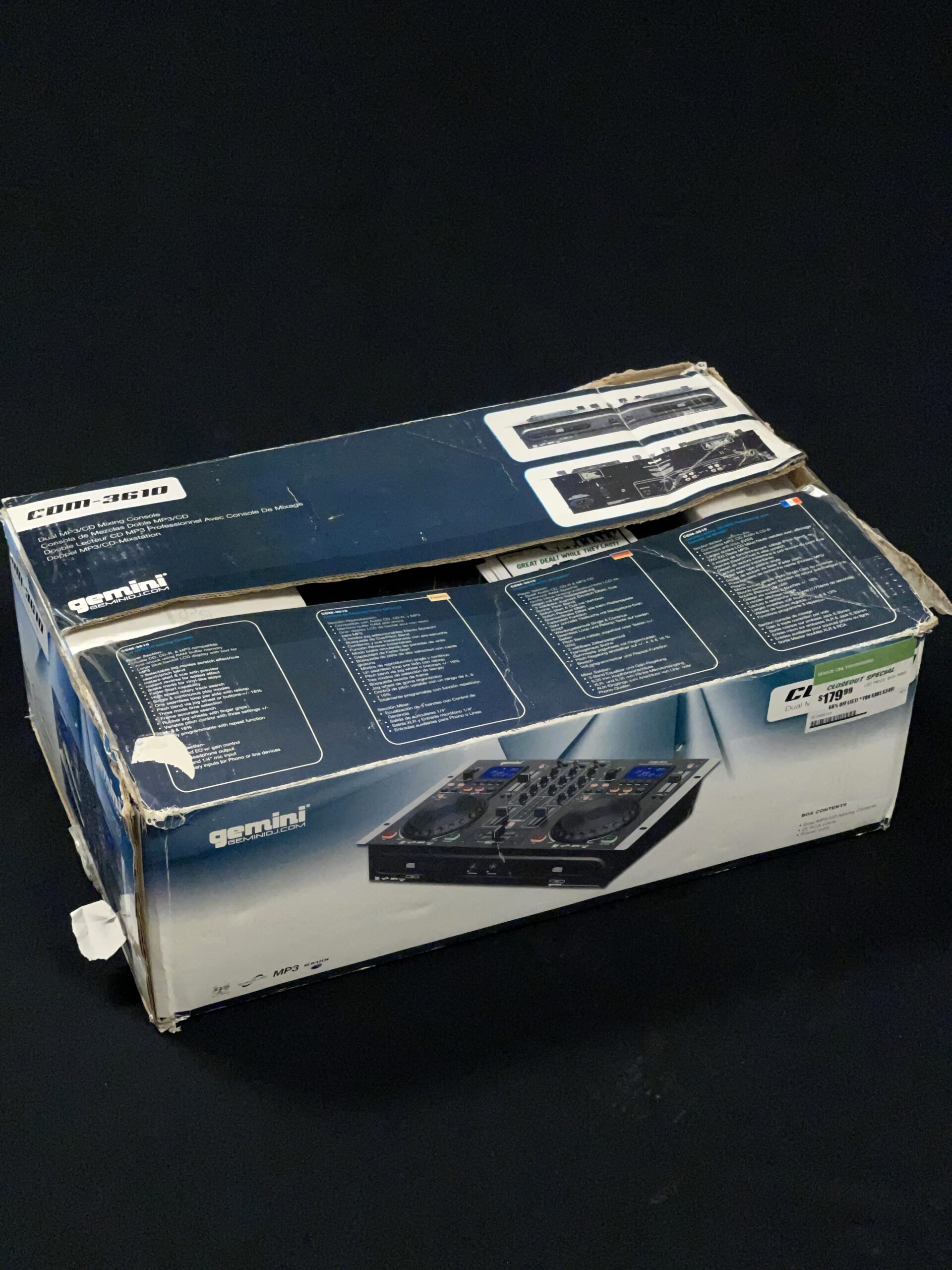 Gemini CDM-3610 Dual CD/MP3 Mixing Console | The Local Pickup