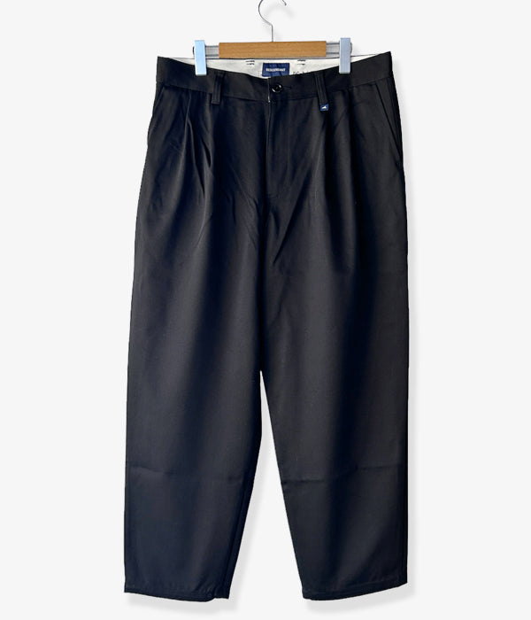 DESCENDANT/DC-3 ORGANIC COTTON TWILL TROUSERS (BLACK)