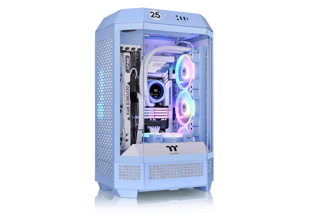 The Tower 300 Hydrangea Blue Micro Tower Chassis – Thermaltake USA