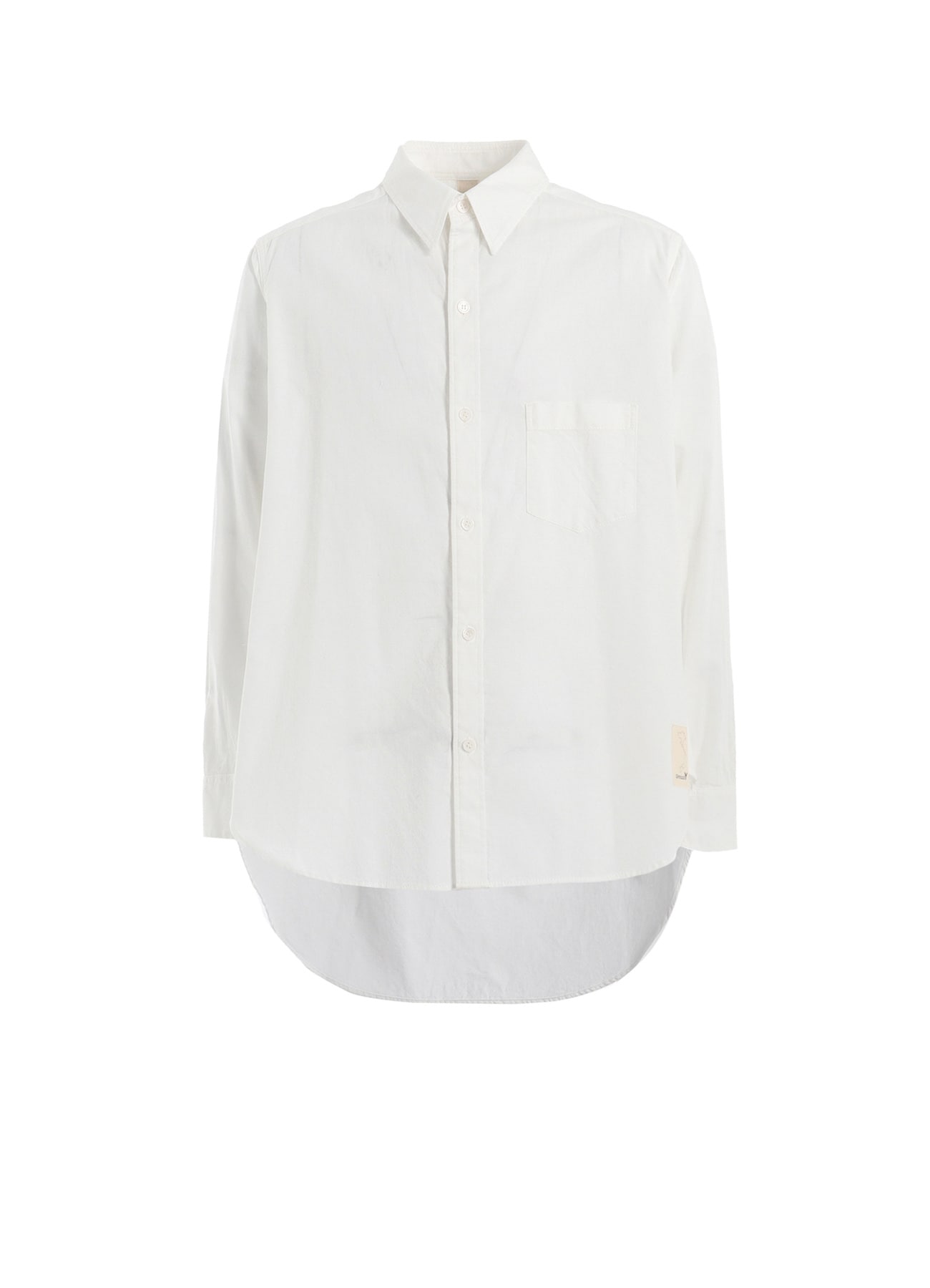 LIGHT COTTON TWILLL WASH ONC TIGHT SHIRT(XS White): Ground Y｜THE