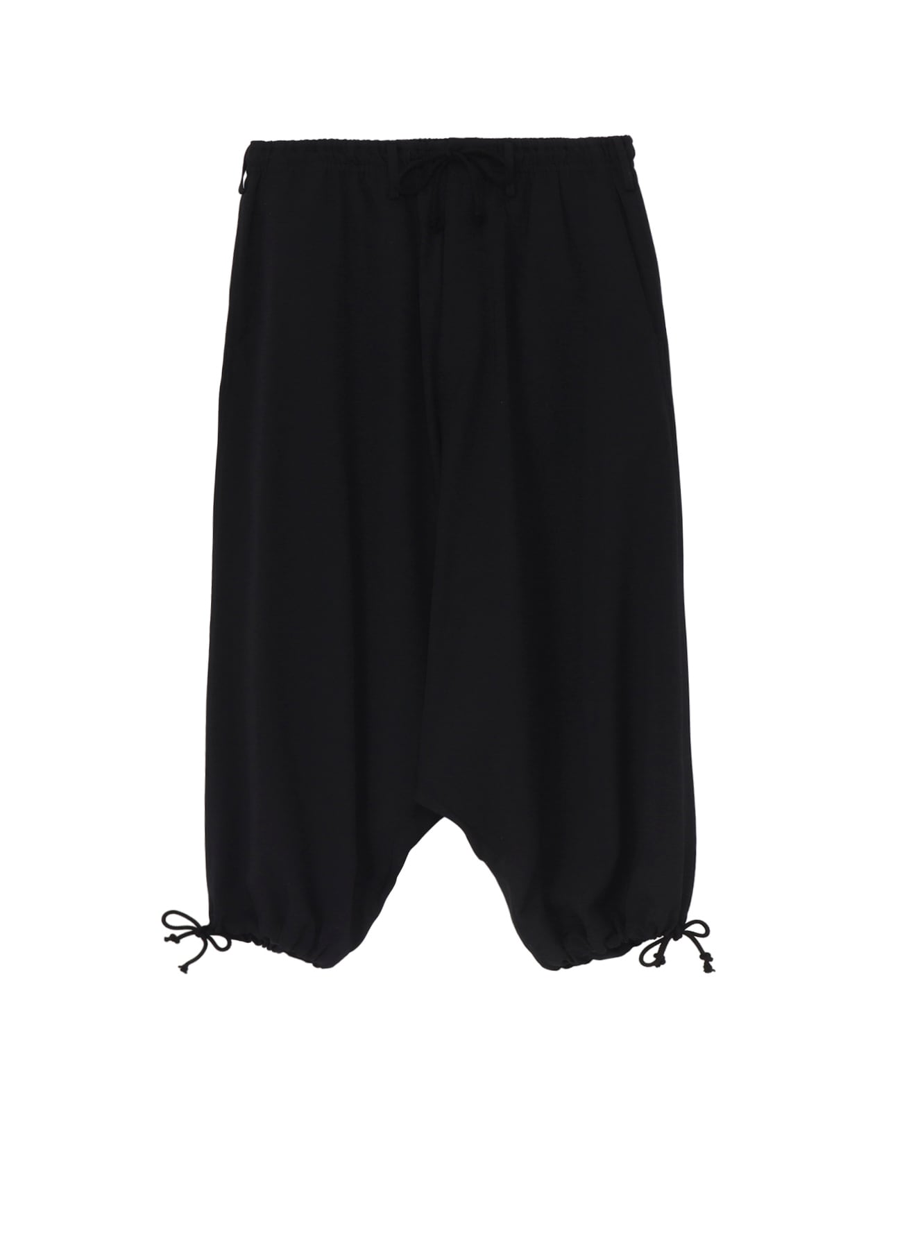 WOOL GABARDINE SAROUEL BALLOON PANTS(S Black): Yohji Yamamoto POUR