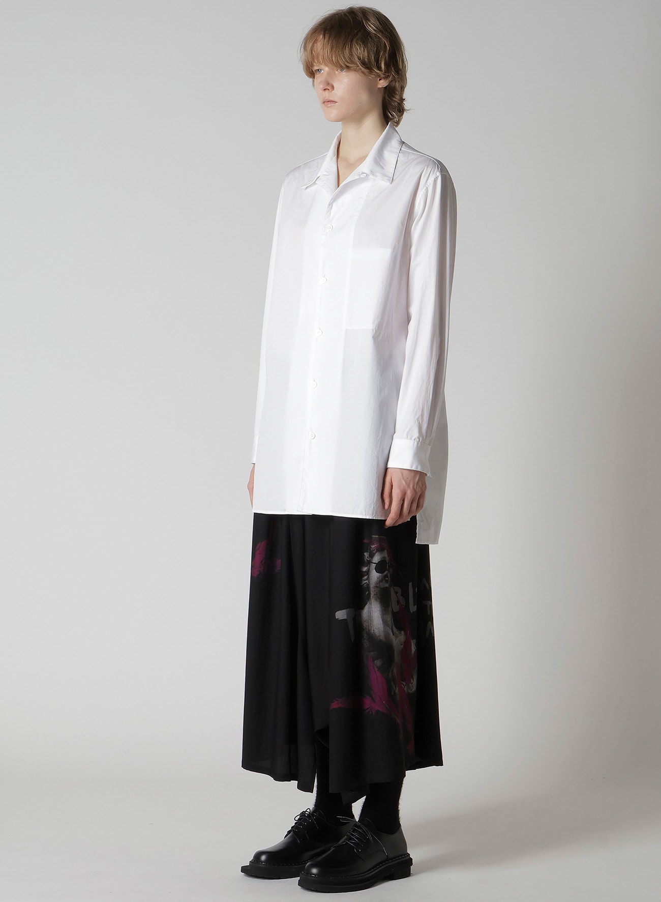 100/2 BROAD OPEN COLLAR SHIRT(XS White): Vintage 1.2｜THE SHOP