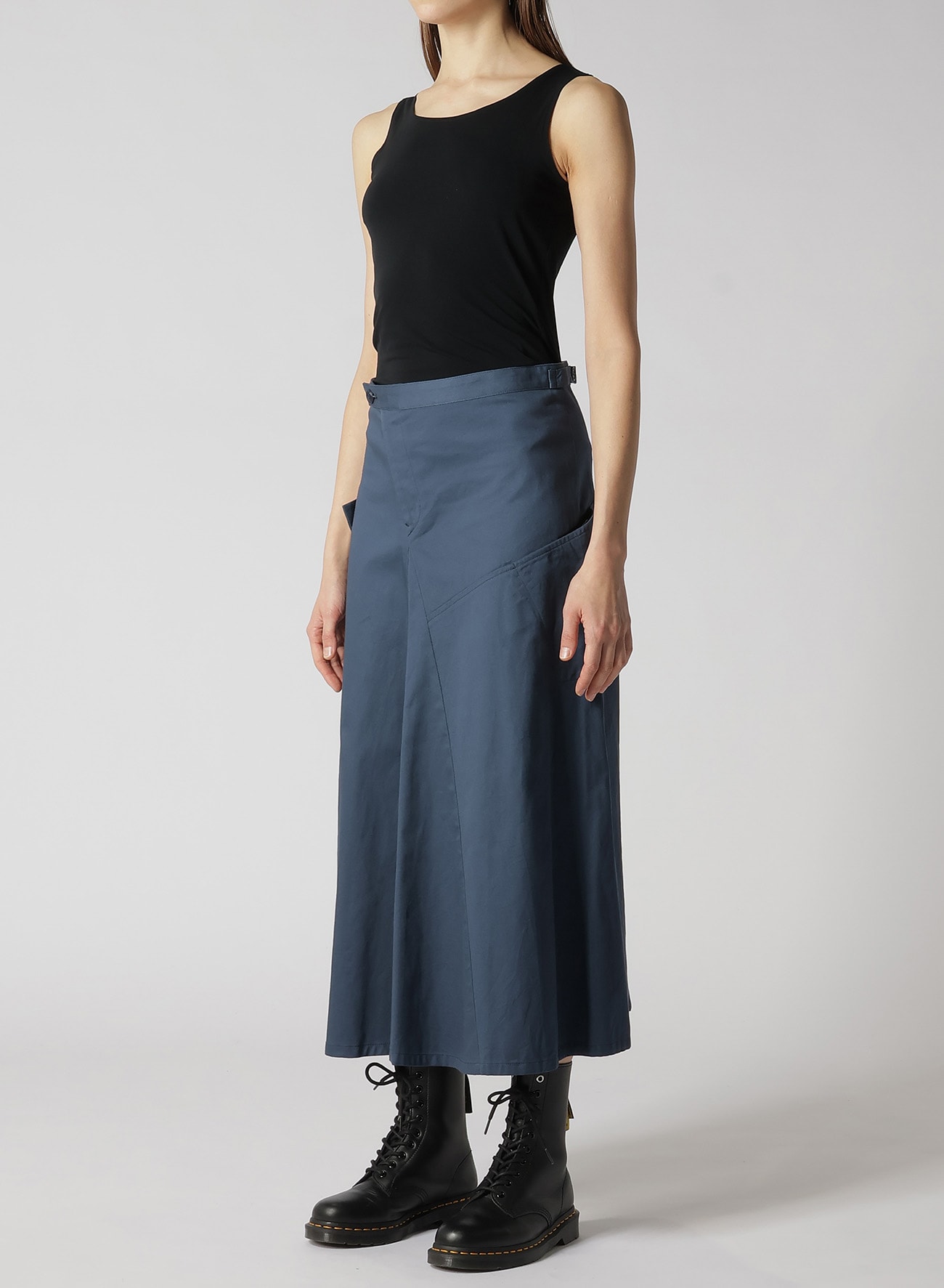 Yohjiyamamoto ワイドキュロットハイウエストパンツ Yohjiyamamoto