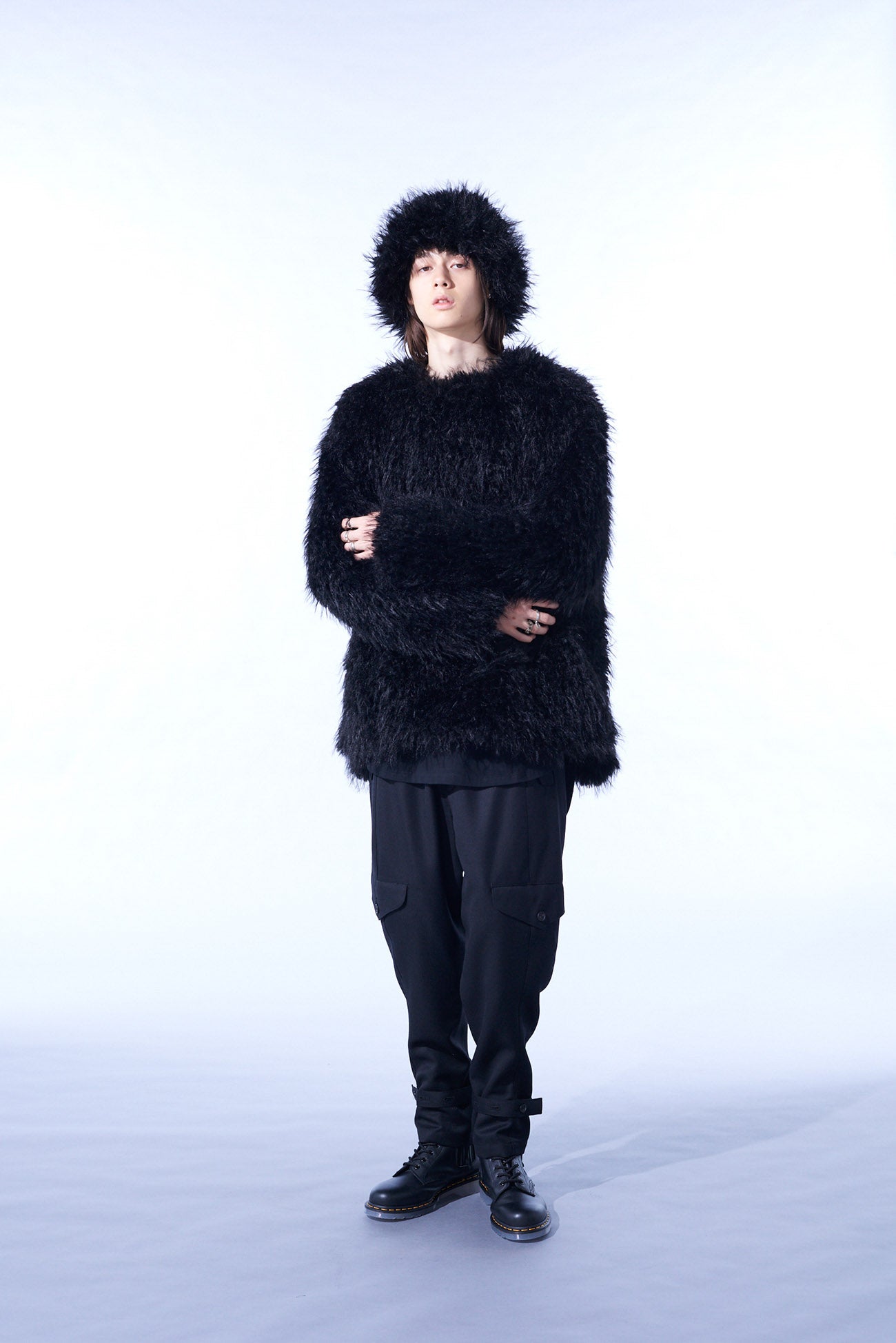SHAGGY FUR CREW NECK PULLOVER – THE SHOP YOHJI YAMAMOTO