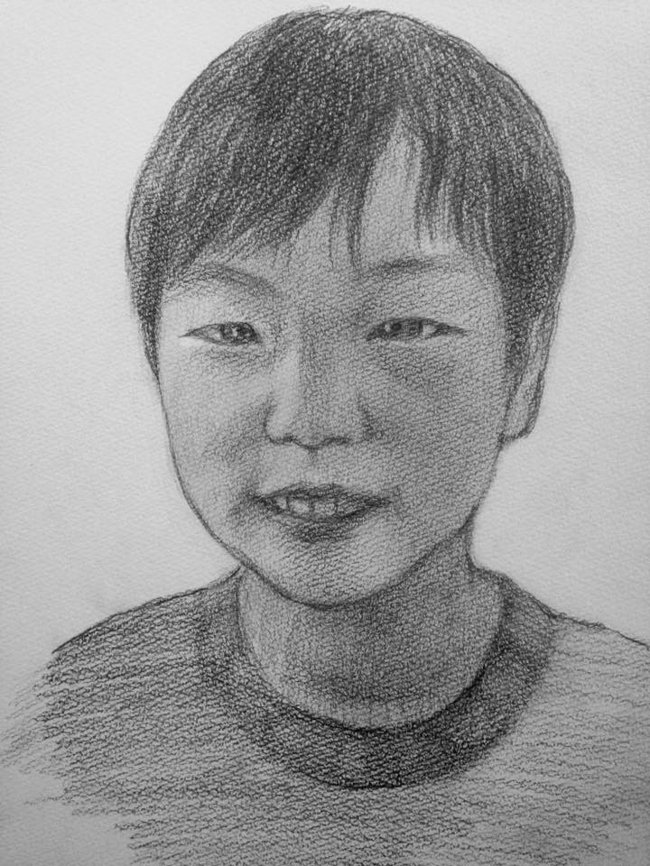 鉛筆肖像画(注文制作・A4サイズ) | 秦 洋子 ｜インテリア絵画 アートの