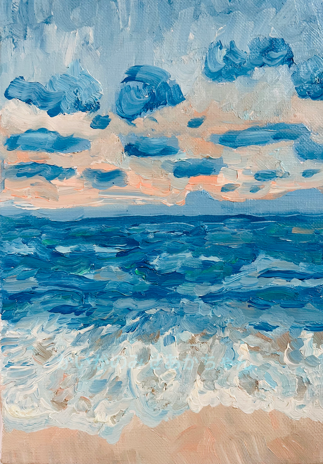 16×23㎝「部屋の中5」油彩・原画・サムホール 16×23㎝「部屋の中5