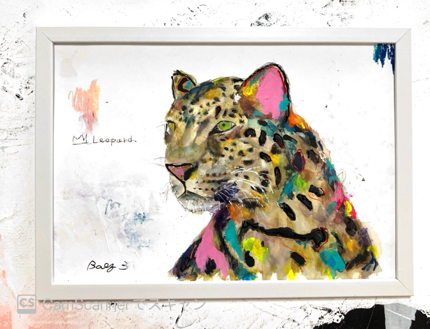 ライオンとトラ】 イラスト 動物 アクリル画 木製パネル BAEZ3