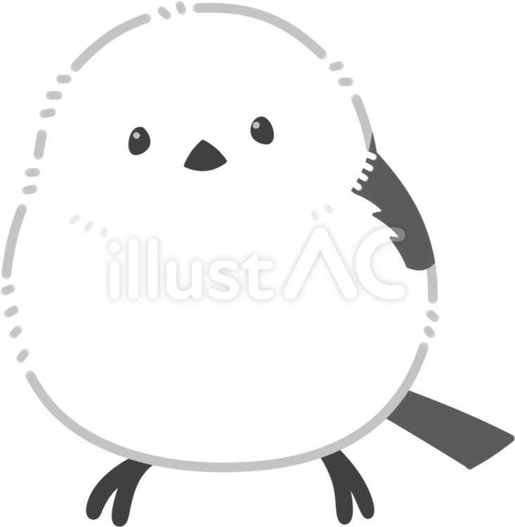 シマエナガの絵