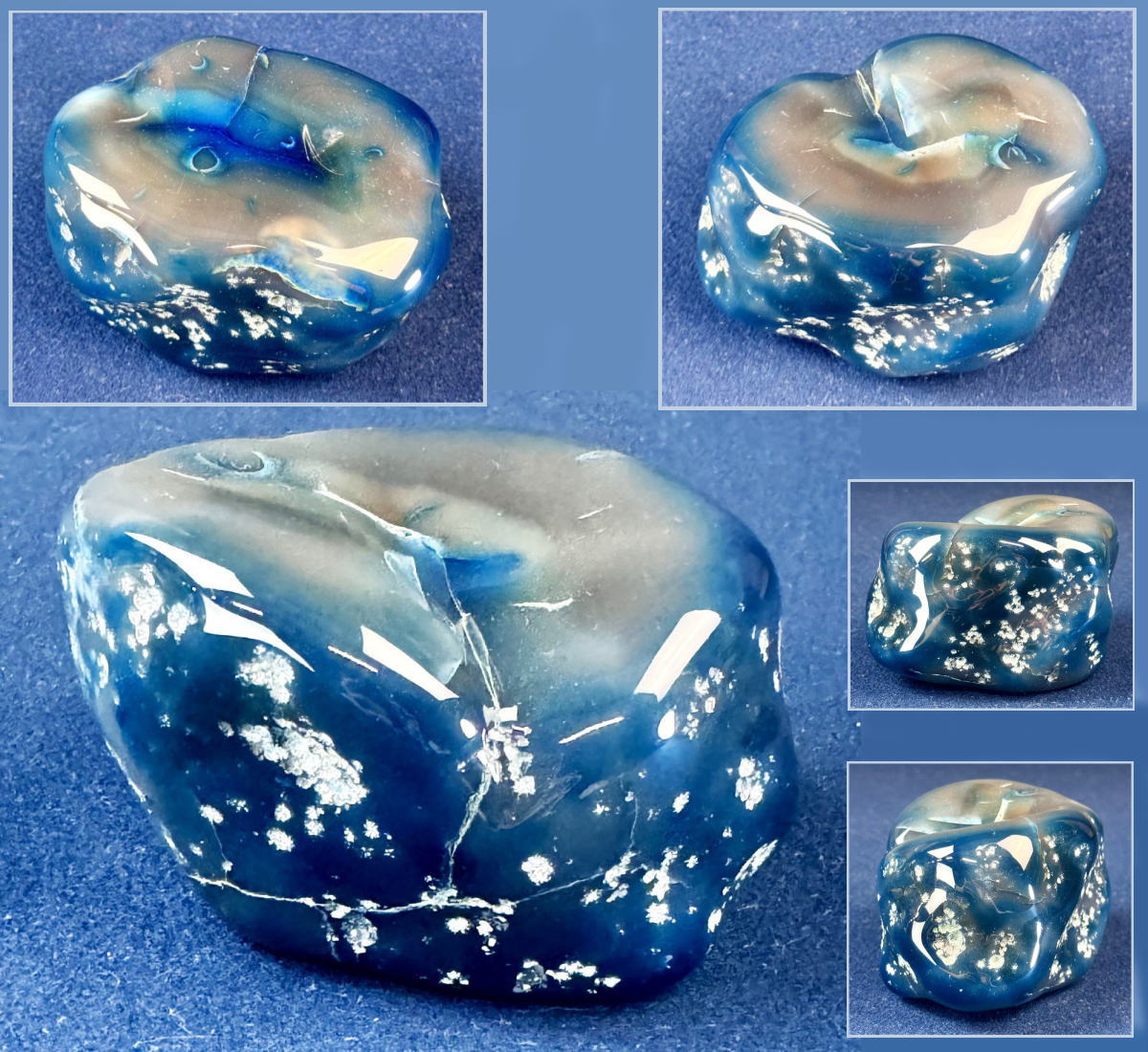 M▽鑑賞石 盆石 台付 水石 (K00327)