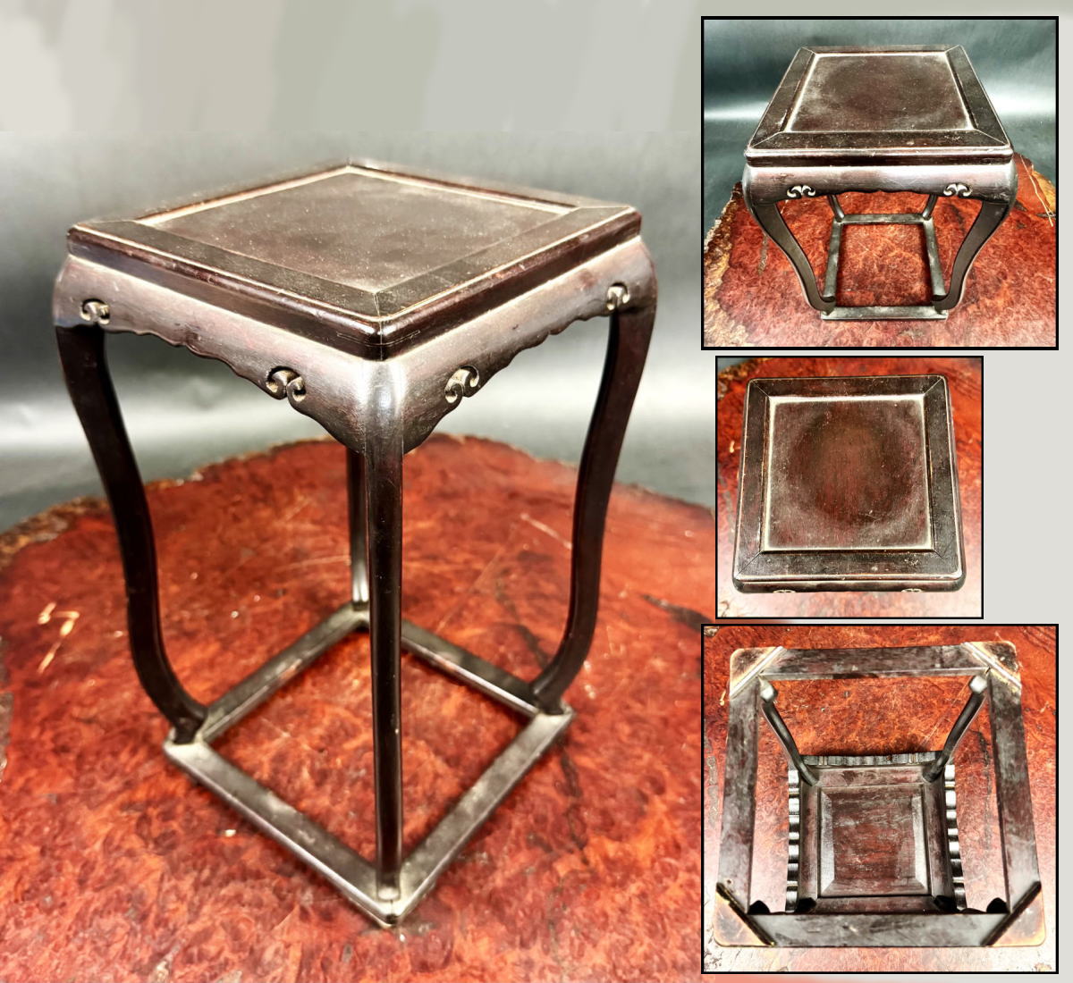 楽天市場】花台 紫檀（ホビー）の通販 紫檀 置物 花台 H-3.8