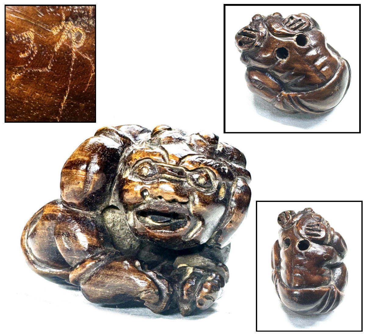 玉石彫刻 時代人形 提げ物 根付 アンティーク 玉石彫刻 時代人形 提げ