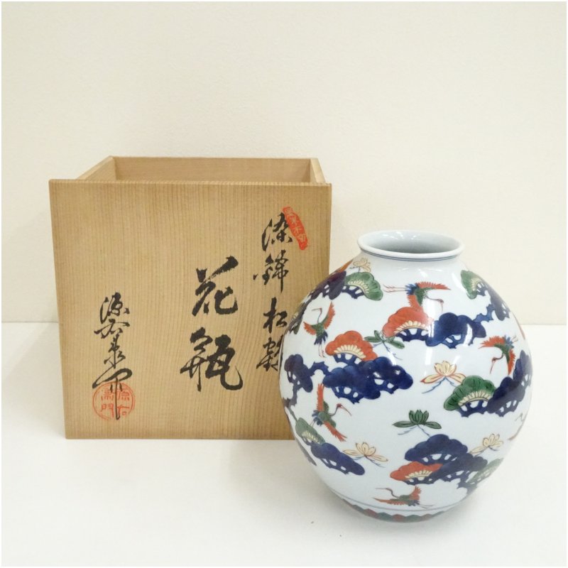 館林源右衛門 花瓶【真作保証】 激推し❗️ 館林源右衛門 花瓶【真作