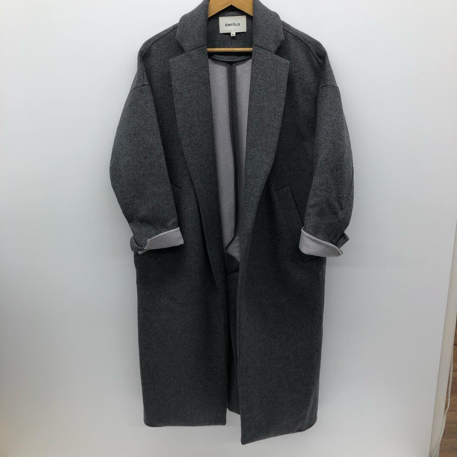 ENFOLD ノーカラー チェスターコート 36新品未使用 ENFOLD ノーカラー