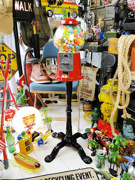 r258] アメリカン雑貨 ガムボールマシン スタンド式 USA 世田谷ベース