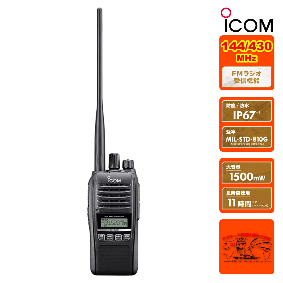 ICOM IC-S70 デュアルバンドトランシーバー