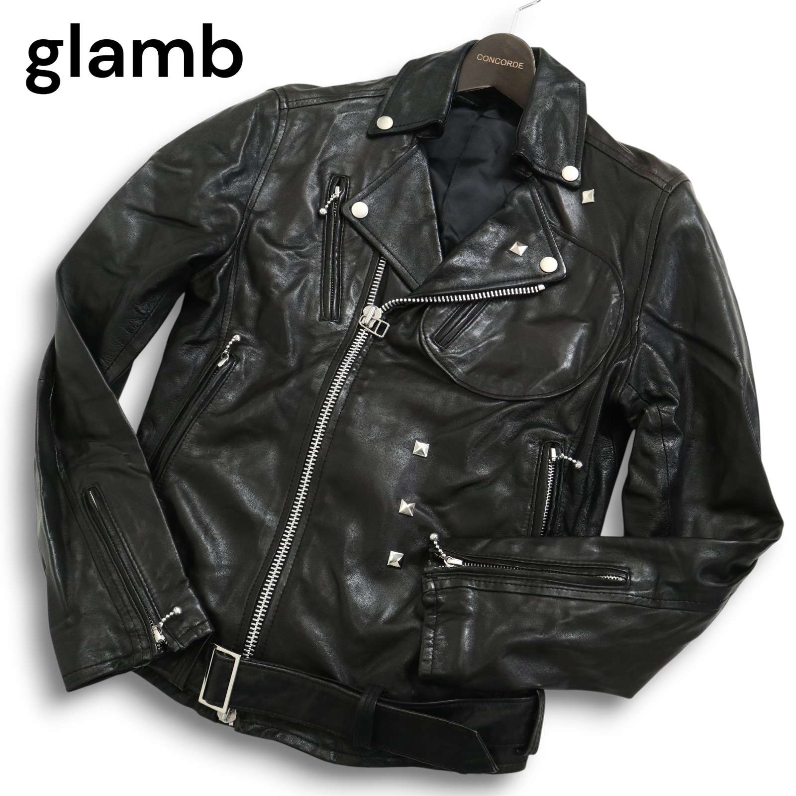 glamb 変形 ジップ ライダースジャケット glamb（グラム） 革ジャン