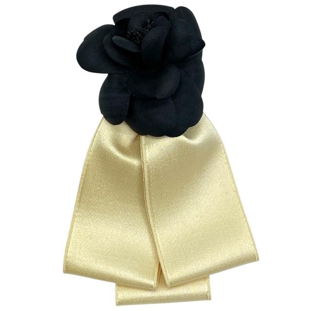 極美品✨シャネル 総レース カメリア ココマーク コサージュ ブローチ