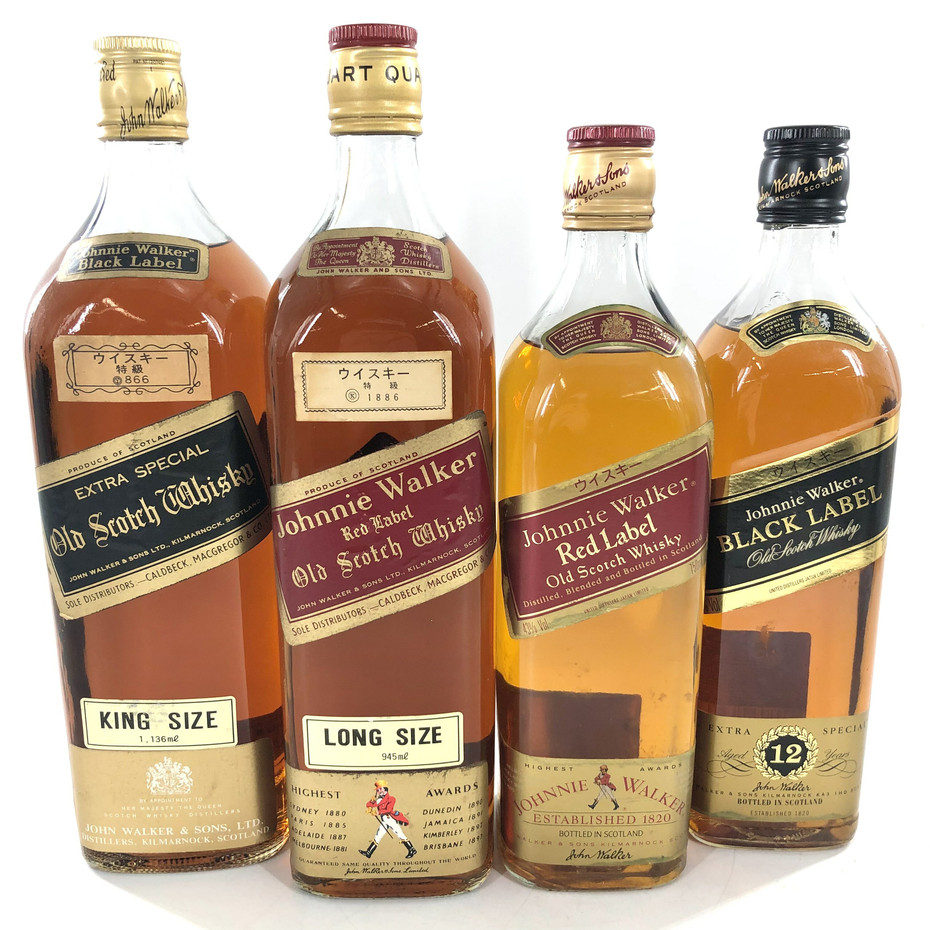 Johnnie Walker ウイスキー 4本セット 楽天市場】ジョニーウォーカー 4