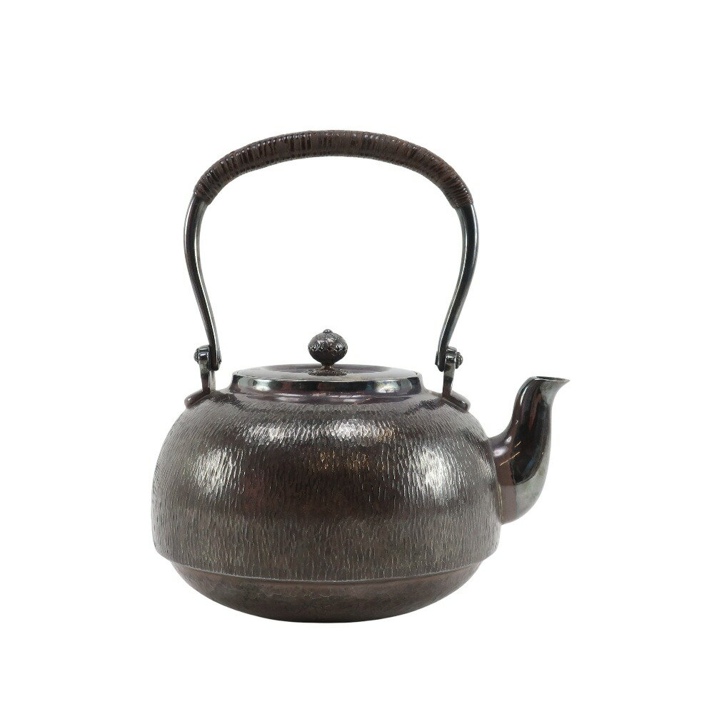 純銀製 ぼうすい 湯沸 糸巻摘 銀瓶 煎茶道具 純銀保証 純銀製 ぼうすい