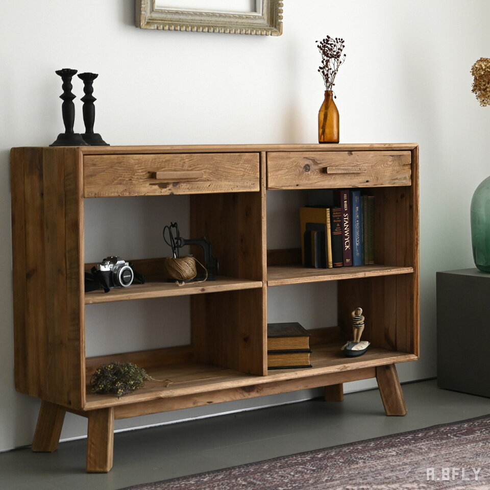 1269 ヴィンテージ 素朴なオープンラック 飾り棚 ケース 古家具 レトロ