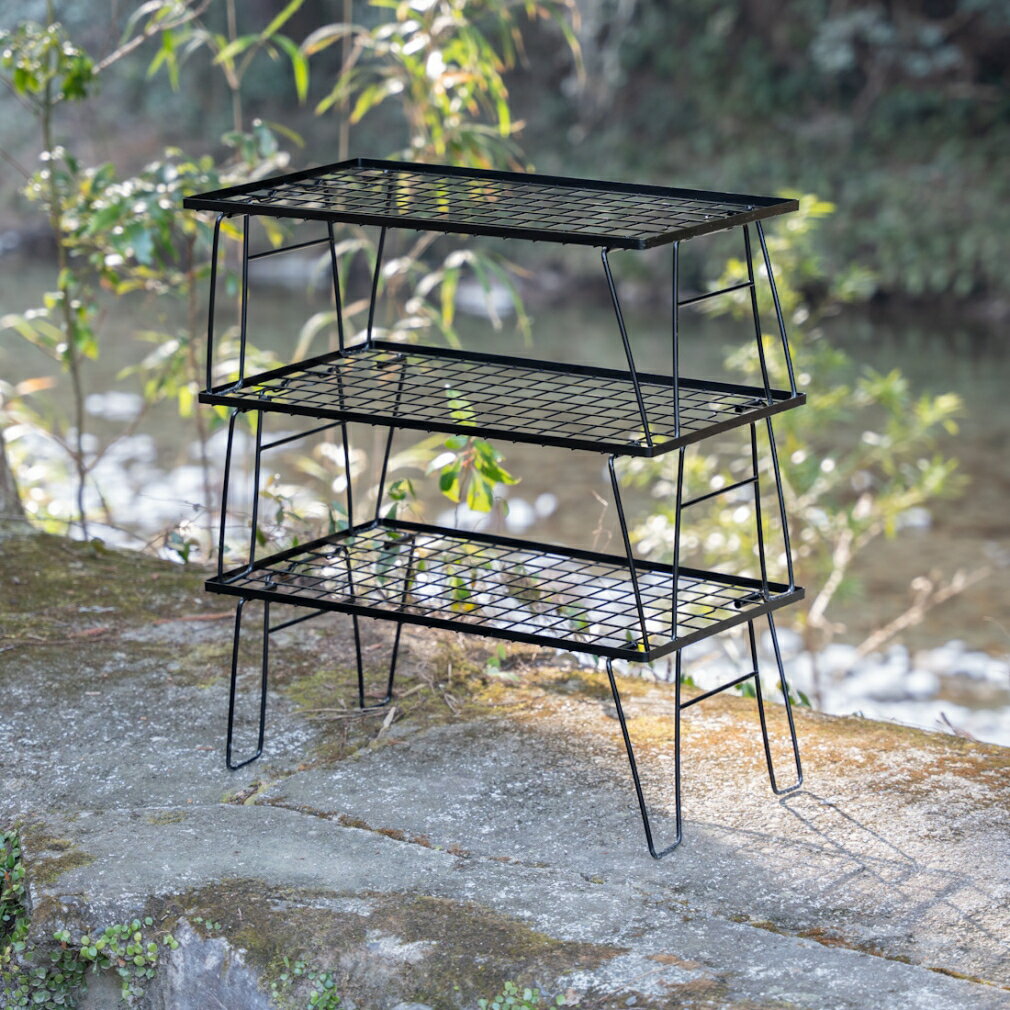 ユニフレーム フィールドラック3個セット 廃盤 クロームメッキケース