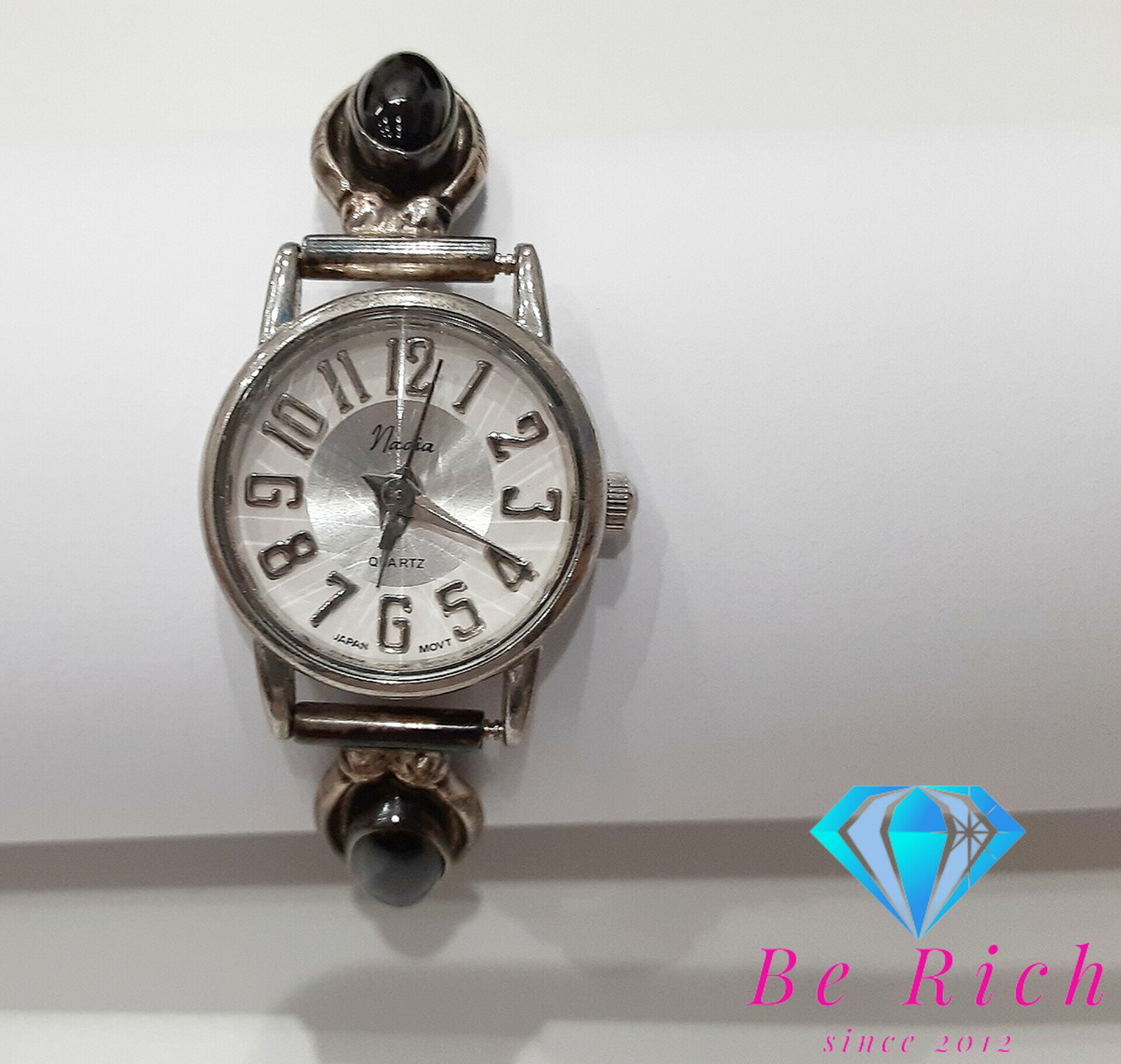 ナバホ族RB作オニキスシルバー腕時計 スヌーピー腕時計 インディアン