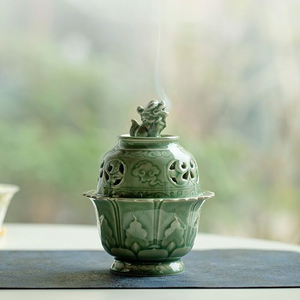 香炉 寺院仏具 獅子摘双耳三足香炉 真鍮製 金属工芸 ミ10 香炉 寺院