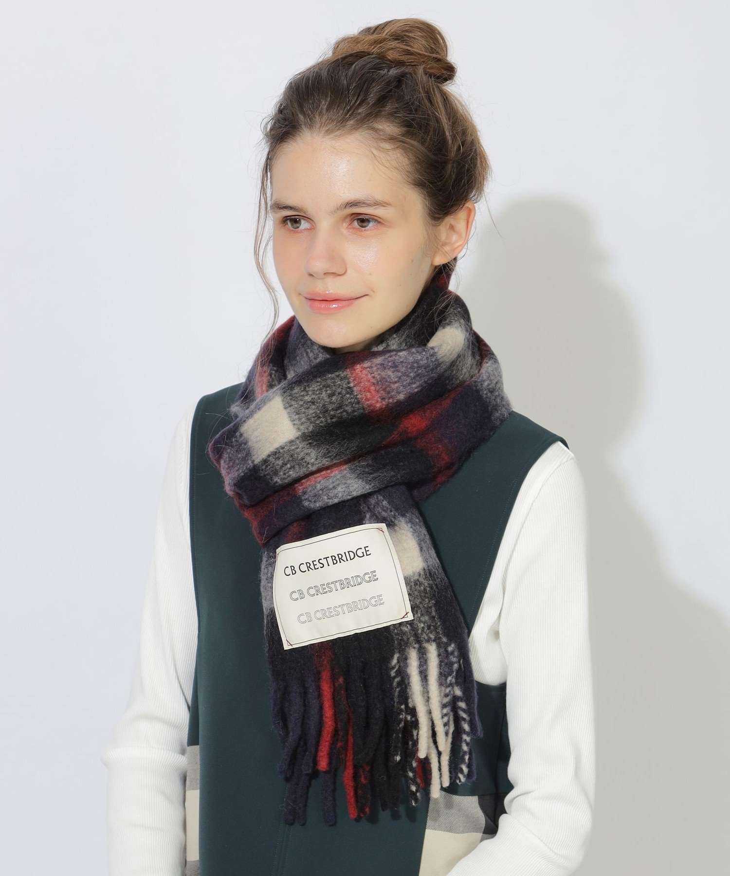 マフラー/ウール/BLK