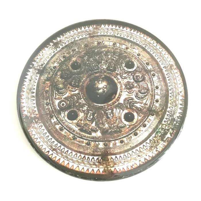 銅製 九龍戯珠 銅鏡 圧腰鏡 九龍護身鏡 婚儀円鏡 置物 銅製 九龍戯珠