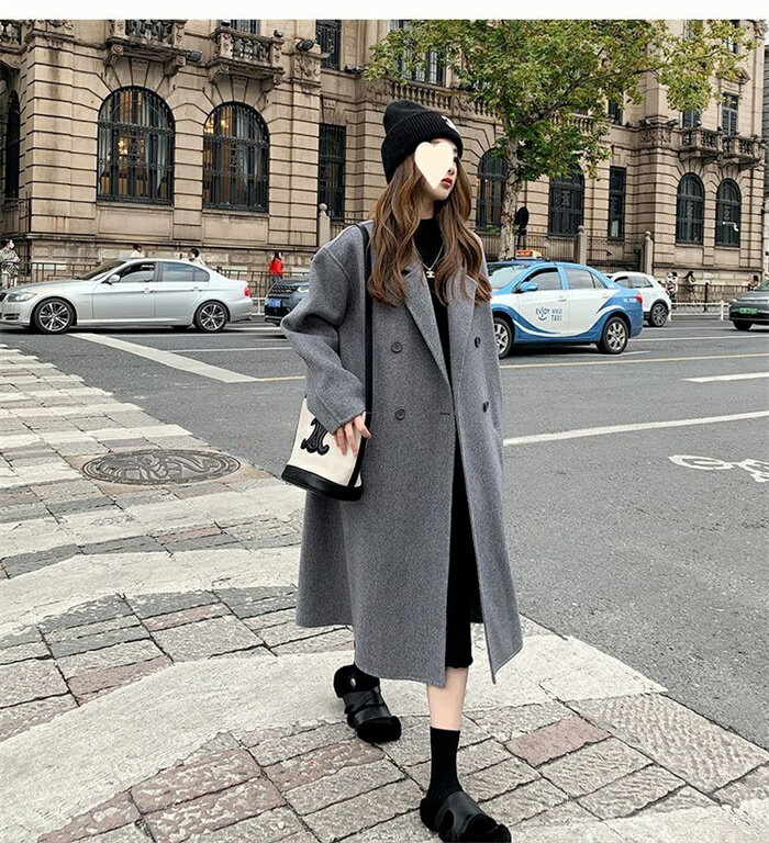 楽天市場】カシミヤ ロングコート（カラーグレー）（レディース