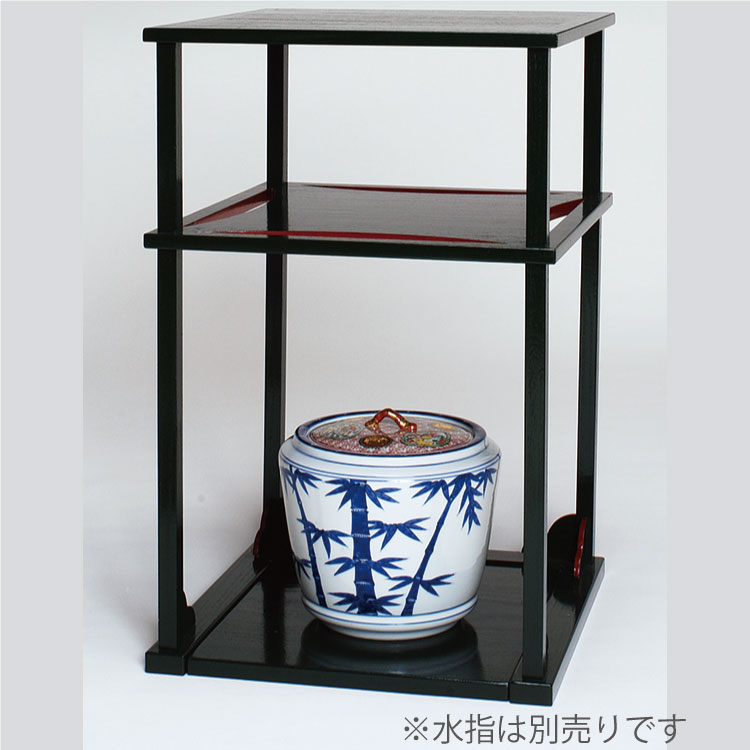 茶道具】糸巻棚 組立式 共箱付き 塗り棚 裏千家好写 伝統工芸