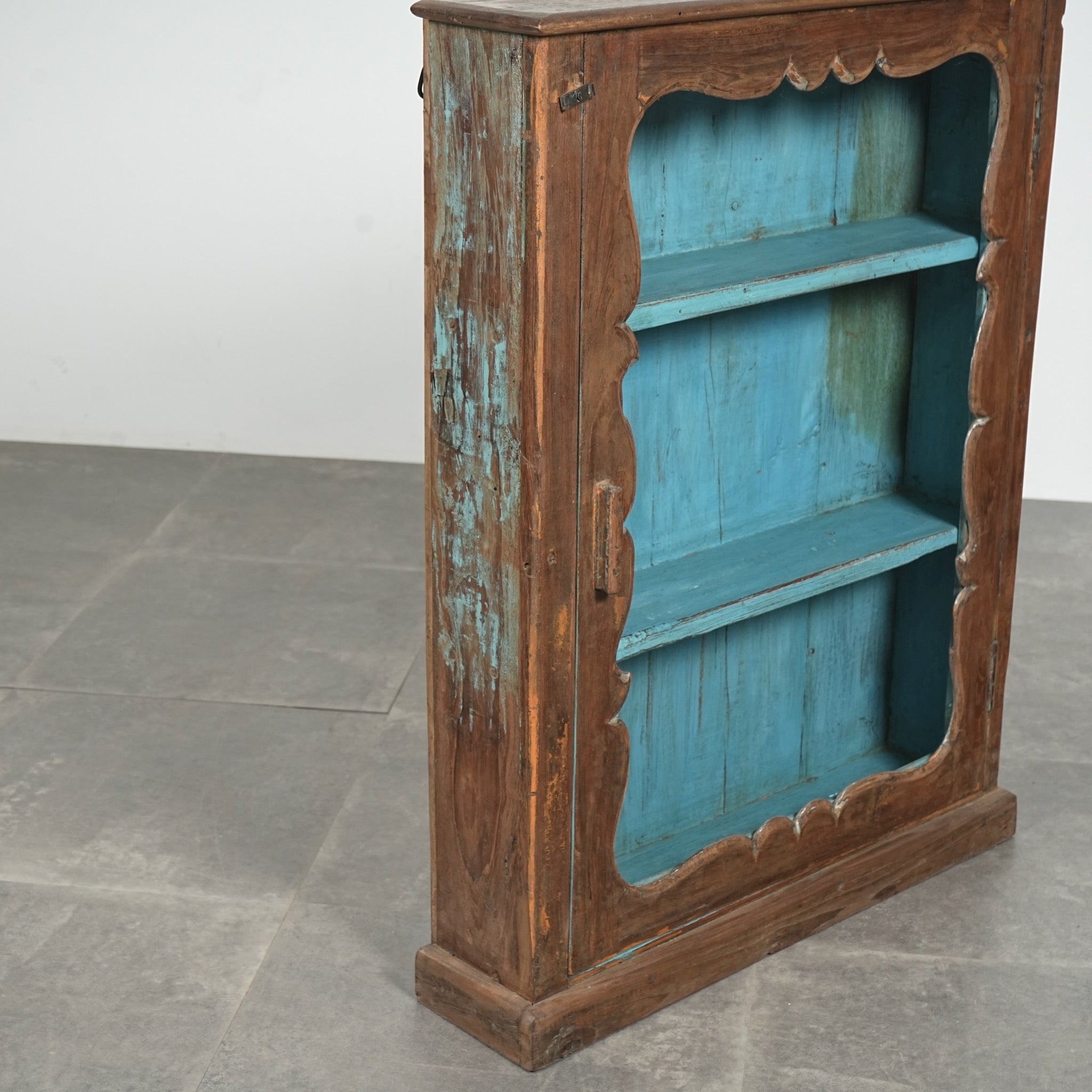 ビンテージ 木製 ガラス キャビネット CA-244/モダン 昭和レトロ