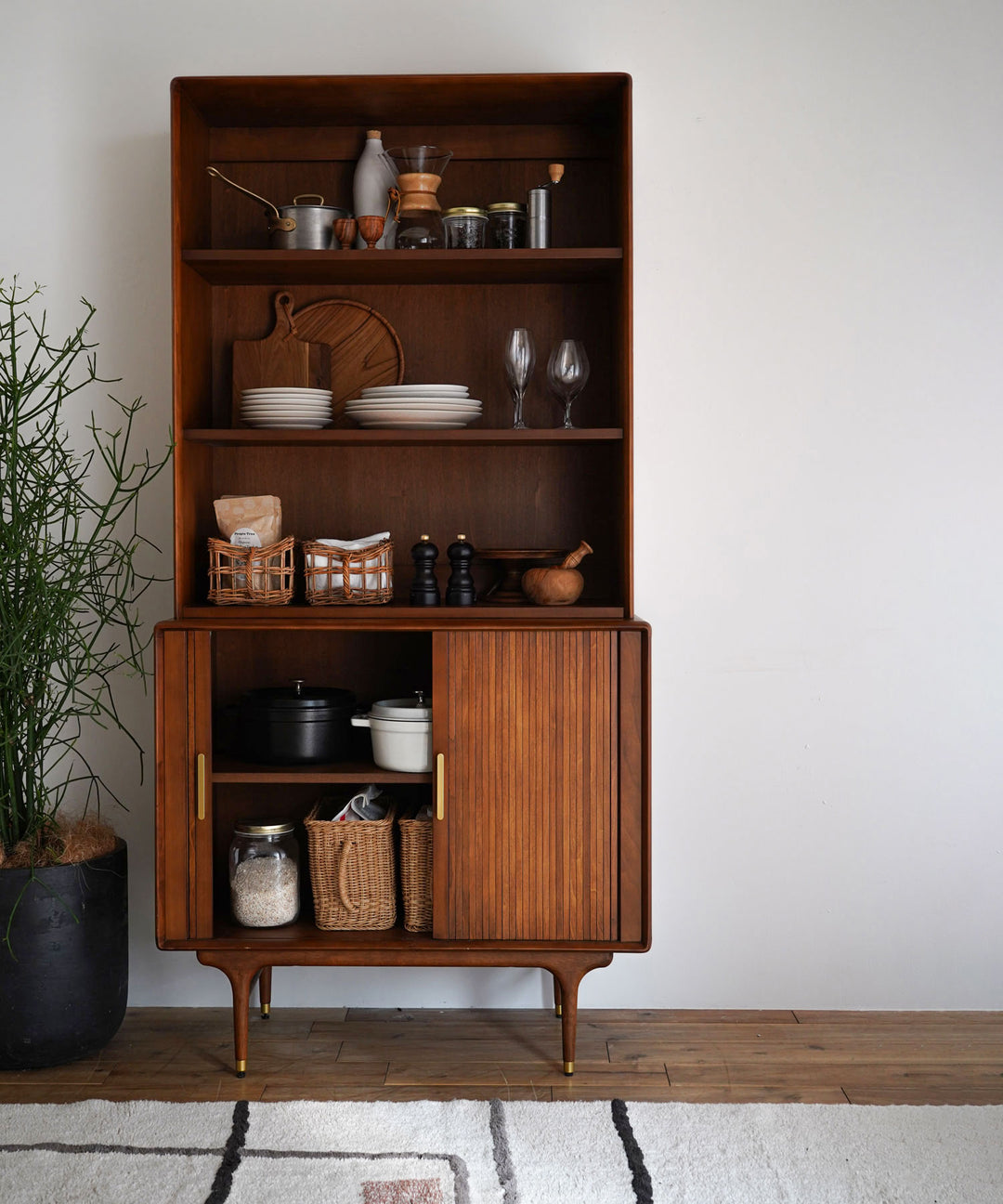 コスガ 木製キャビネット ダークブラウン New ディスカウント England