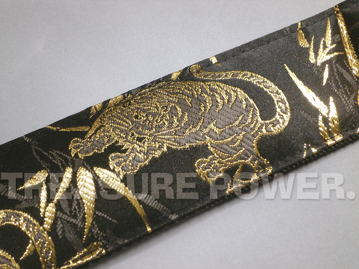 tiny products / tiny products 和柄ギターストラップ 金虎/黒