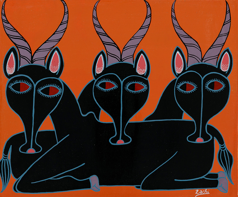 ティンガティンガ 原画 MR•MALIKITA ママアフリカ茶 ティンガティンガ